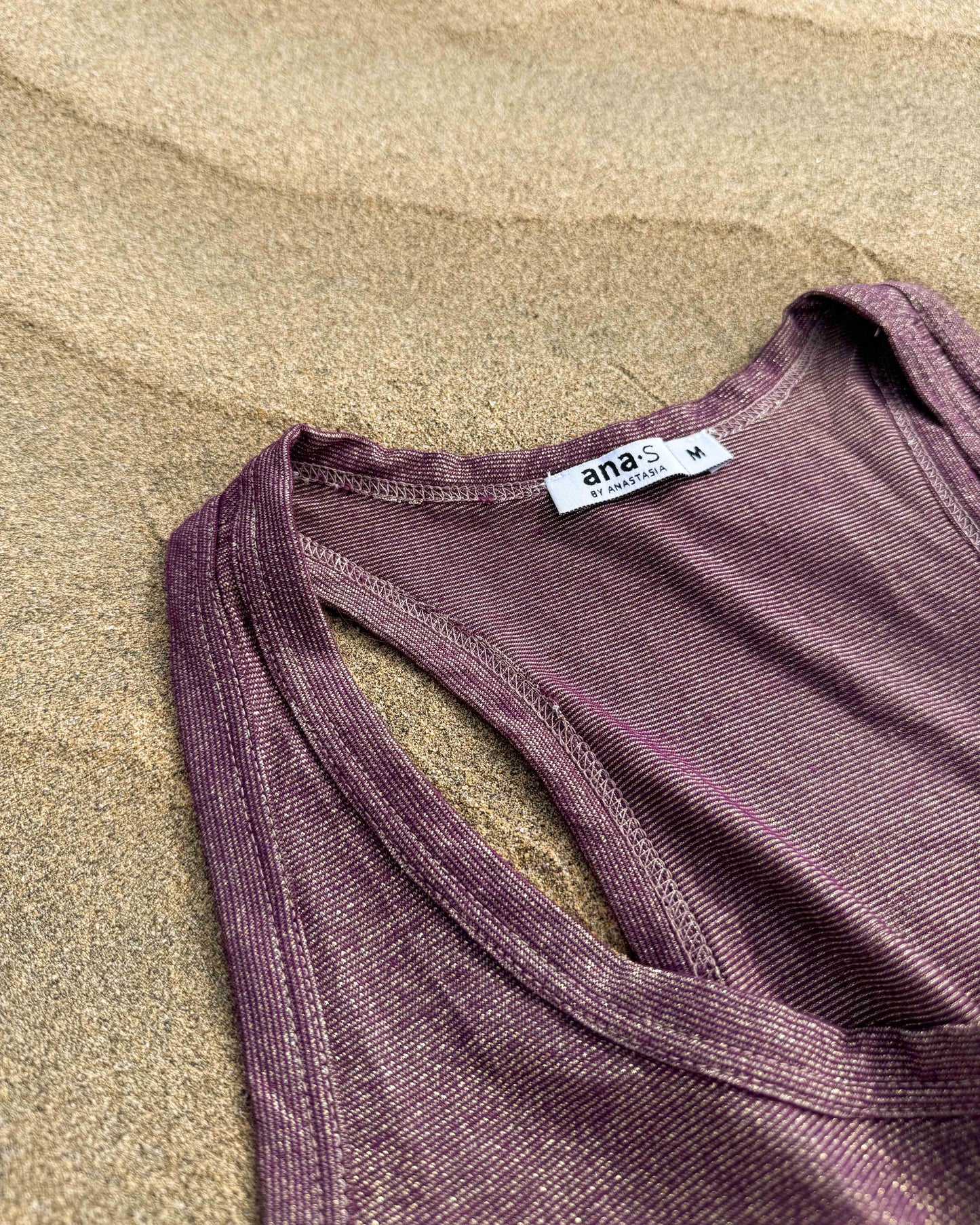 Ana·S Glittertop Richelle Aubergine