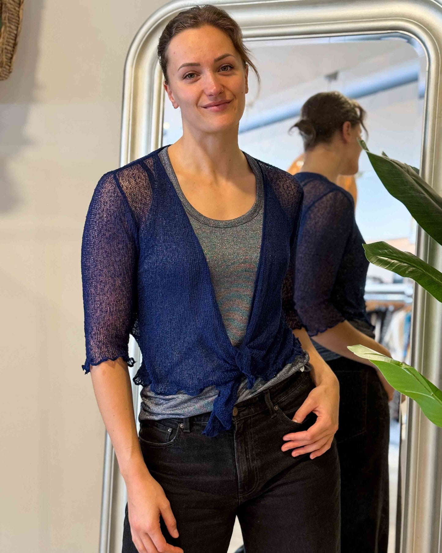 Vest Crochet Navy