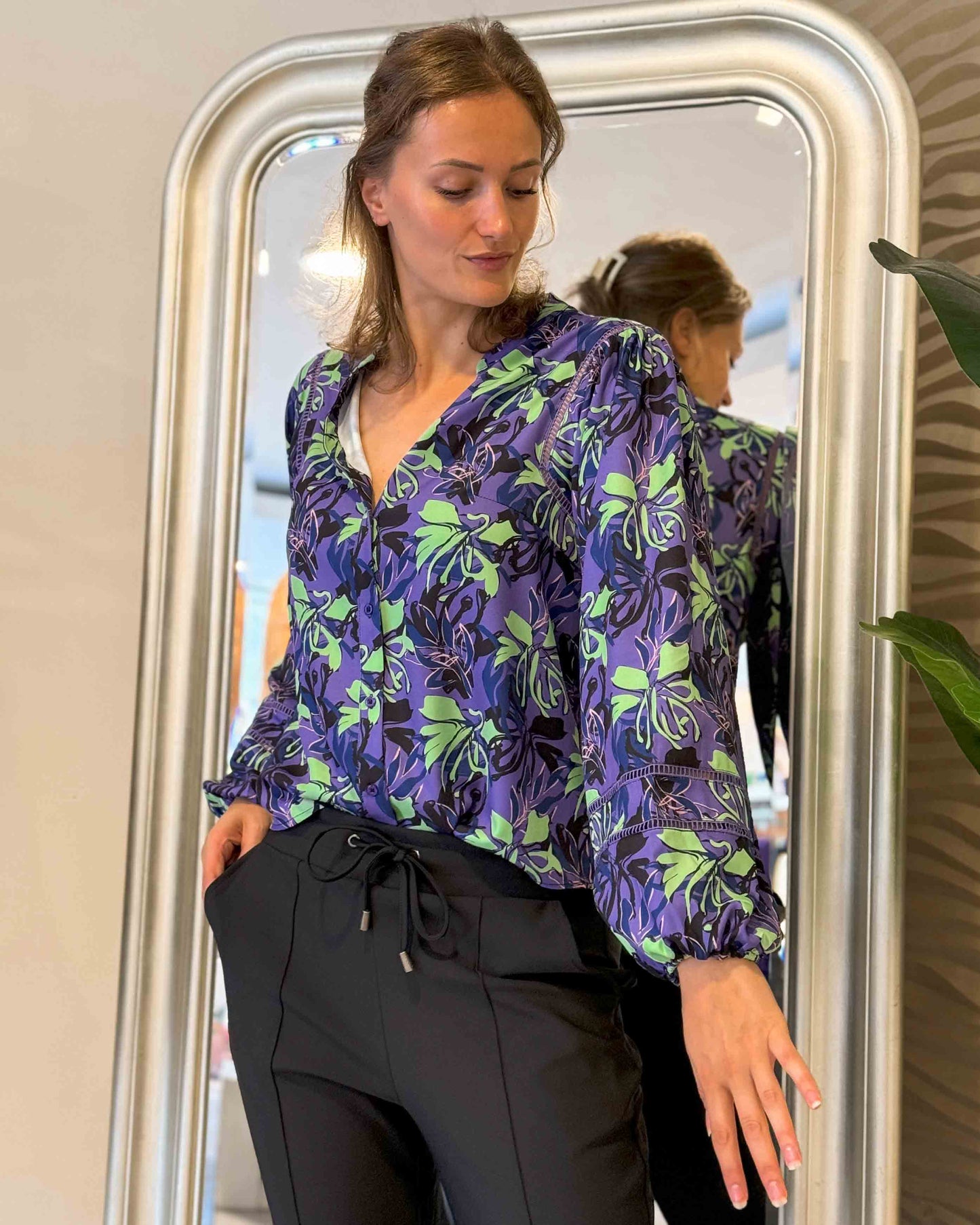 Fluresk Blouse Fey Cool Purple/Fresh Lime