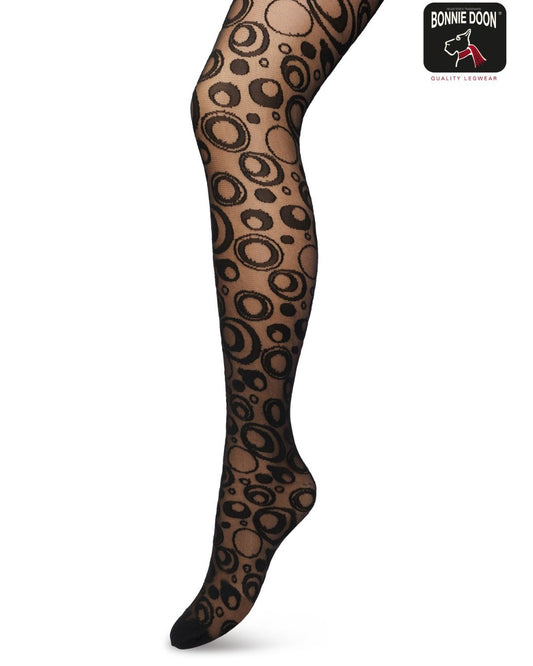 Bonnie Doon Circles and Dots Tights Black