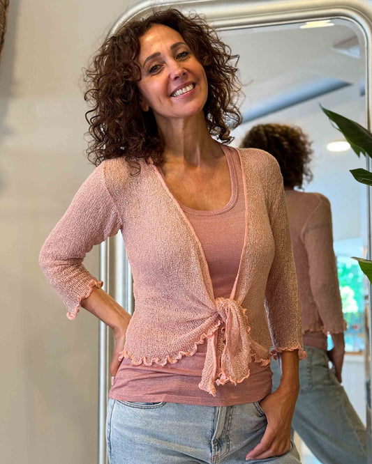 Vest Crochet Soft Pink