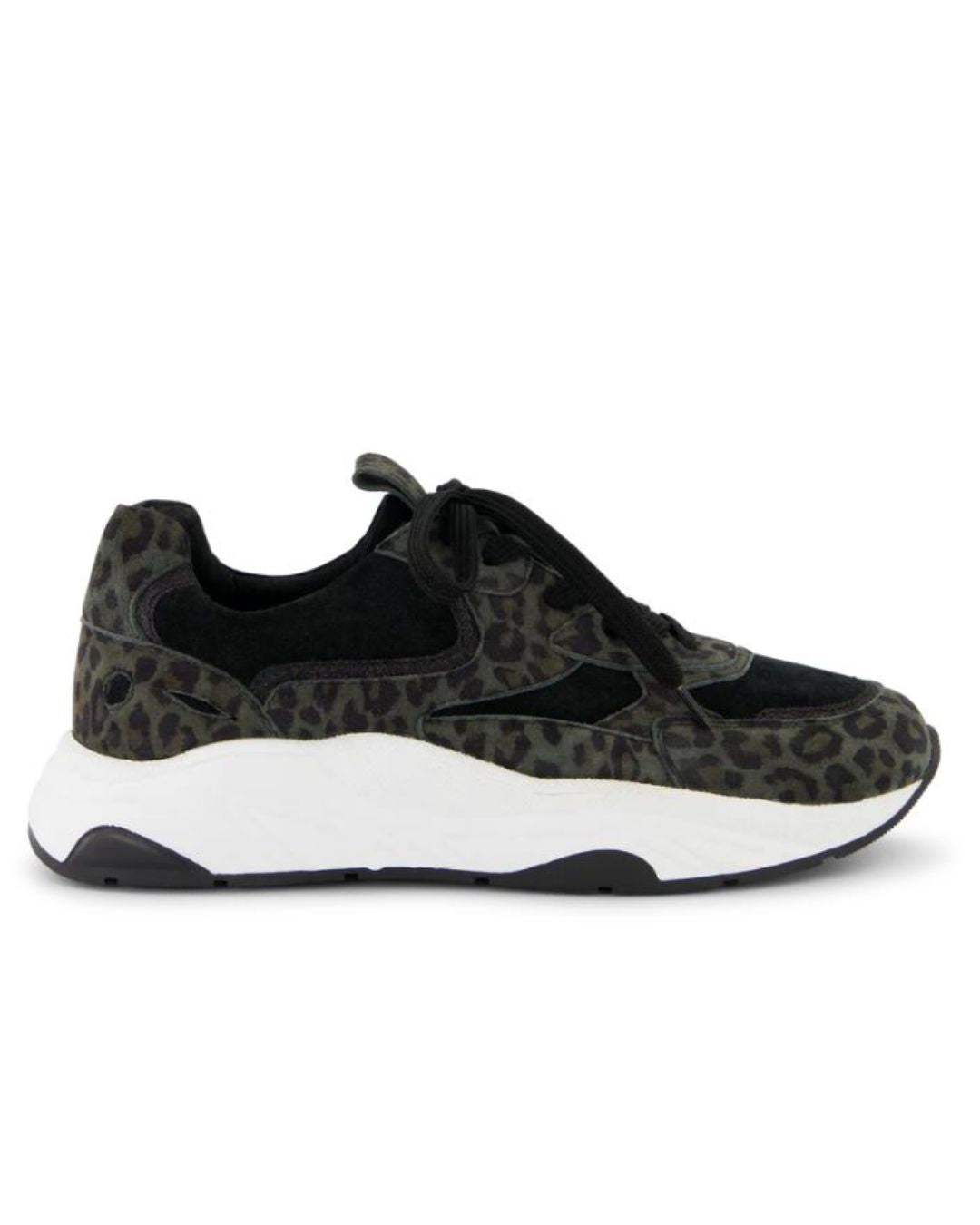 Juul & Belle Sneaker Capri Olive Leopard