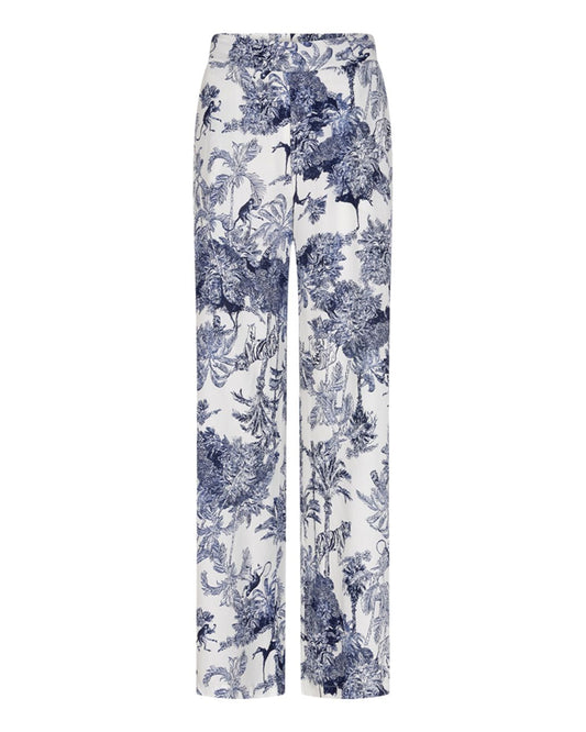 Juul & Belle Pants Poppy Jungle Print Off White / Navy