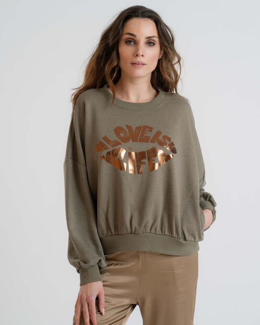 Juul & Belle Sweat Carice Olive